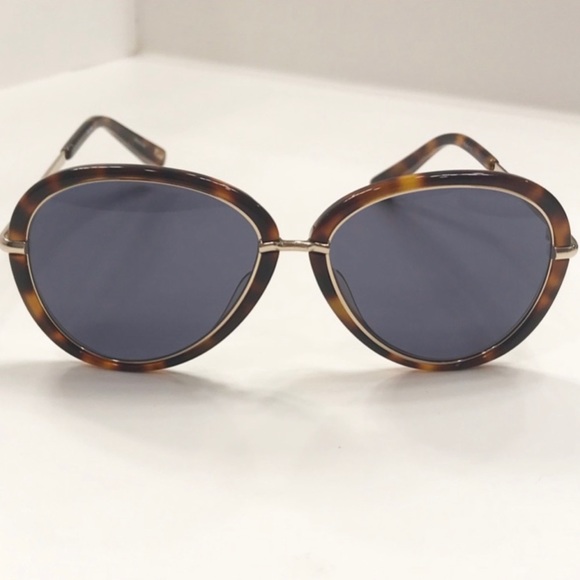Elizabeth And James Reed Aviator Animal Print Sunglasses